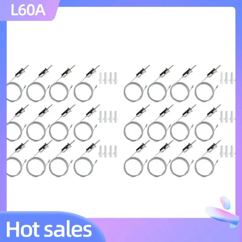 

L60A 24 комплекта шестигранных подвесных кабелей для гаража, комплект стальных подвесных цепей, сотовый разъем для освещения, подвесной трос, кабель 2 м