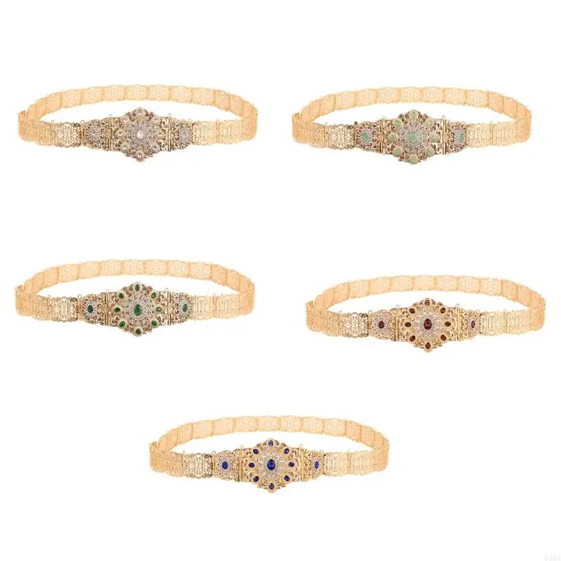 

Y88A Women Waist Chain Belly Chain Belt Ethnic Wedding Belt Belly Chain for Dress