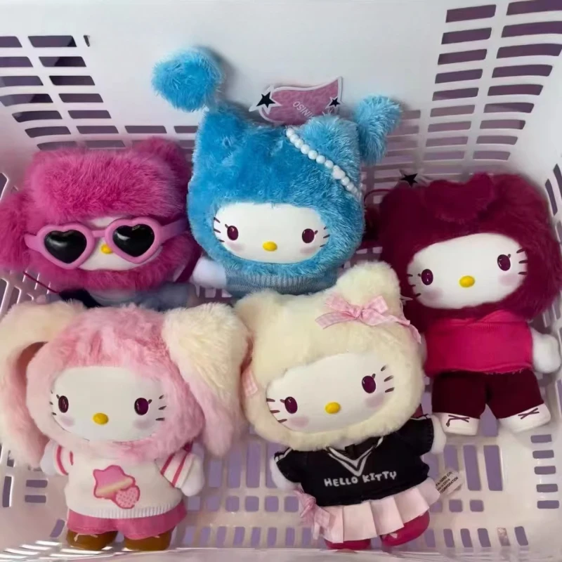 MINISO Sanrio персонажи Hello Kitty попстар серии слепая коробка виниловое лицо плюшевая кукла кулон брелок Рождественский подарок