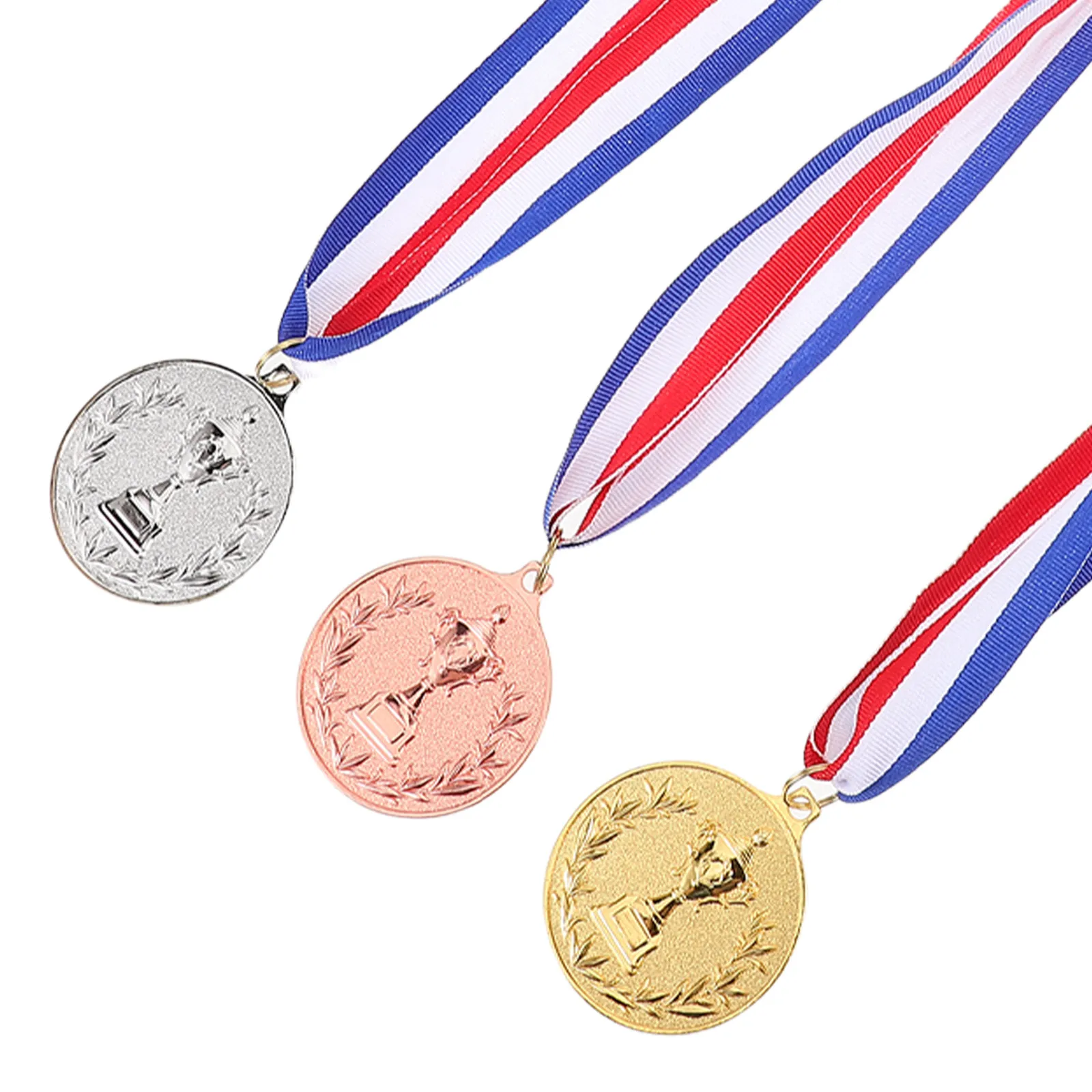 12Pcs Medal Set Gold Silver Bronze Awards for Adults Metal Winner Medals School Sports Games Tournament Presentations