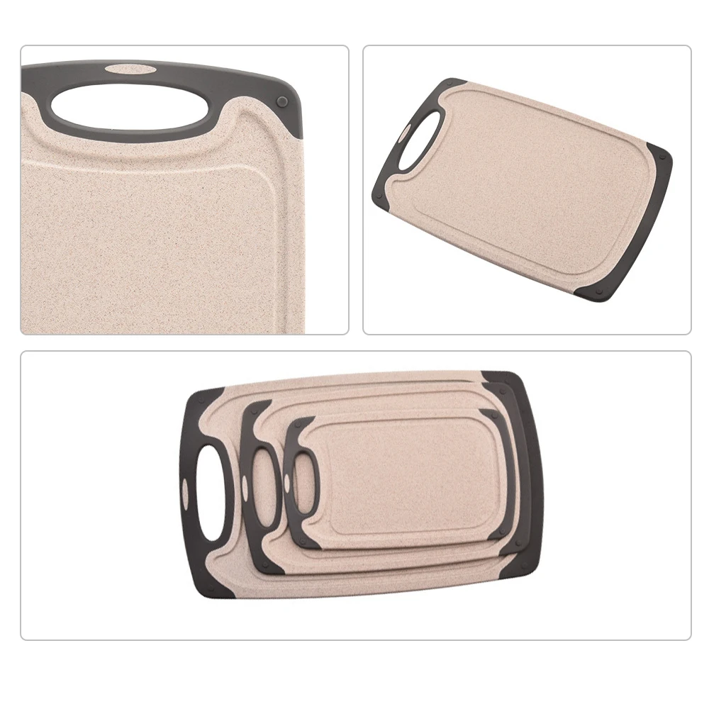 Marble Pattern Cutting Board Wheat Straw Plastic Cutting Board Set can Hang Anti Slip Thickened Cutting Board