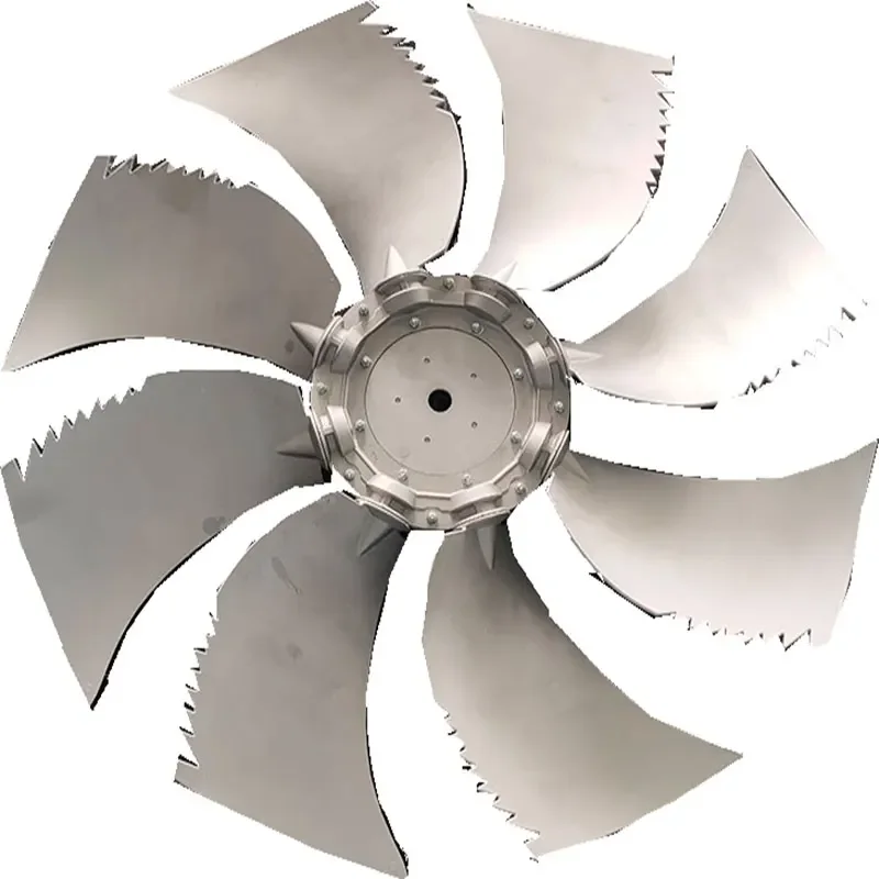 8 Wings Axial Fan Impeller Aluminum Fan Blades For Central Air Conditioning Fan Wheel For Fire Pipe Line