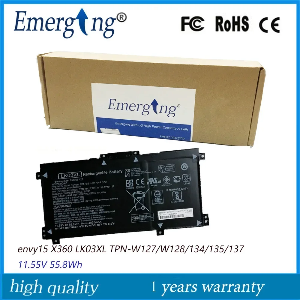 11,55 V 55,8Wh nueva batería Original para ordenador portátil LK03XL para HP Envy 17M 15m-bp012dx HSTNN-UB7I HSTNN-LB7U TPN-W127 TPN-W128
