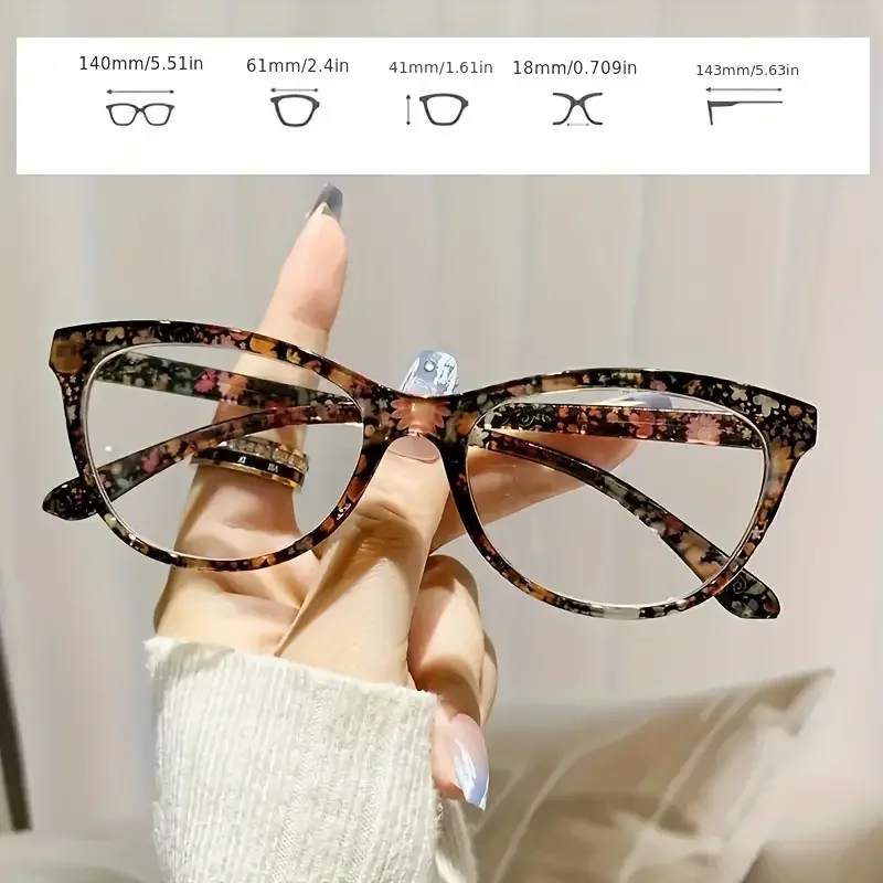 3pcs New Cat Eye Reading Glasses Summer Decoration Anti-blue Light Glasses Fashion Package Flower Glasses