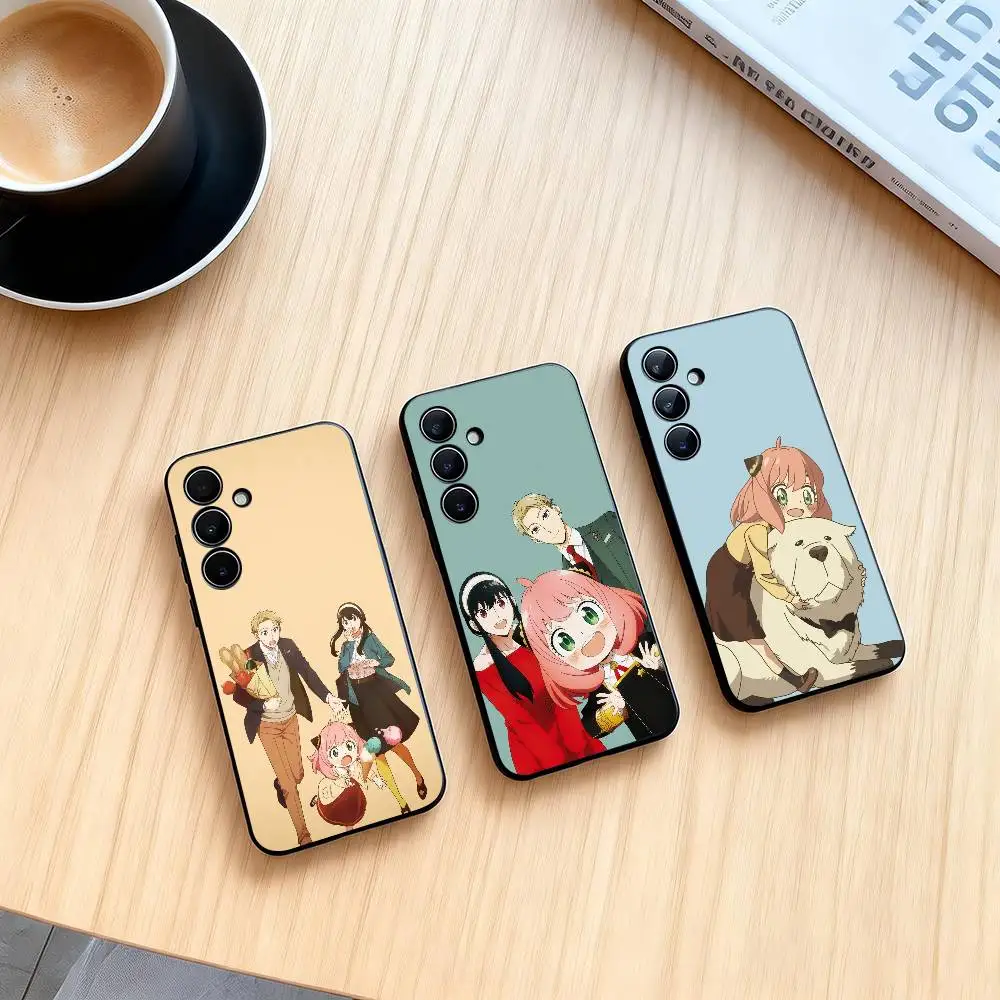 S-SPY FAMILY A-Anime  Phone Case For Samsung Galaxy A73,A72,A71,A70,A53,A52,A51,Others Soft Black Cover Gift