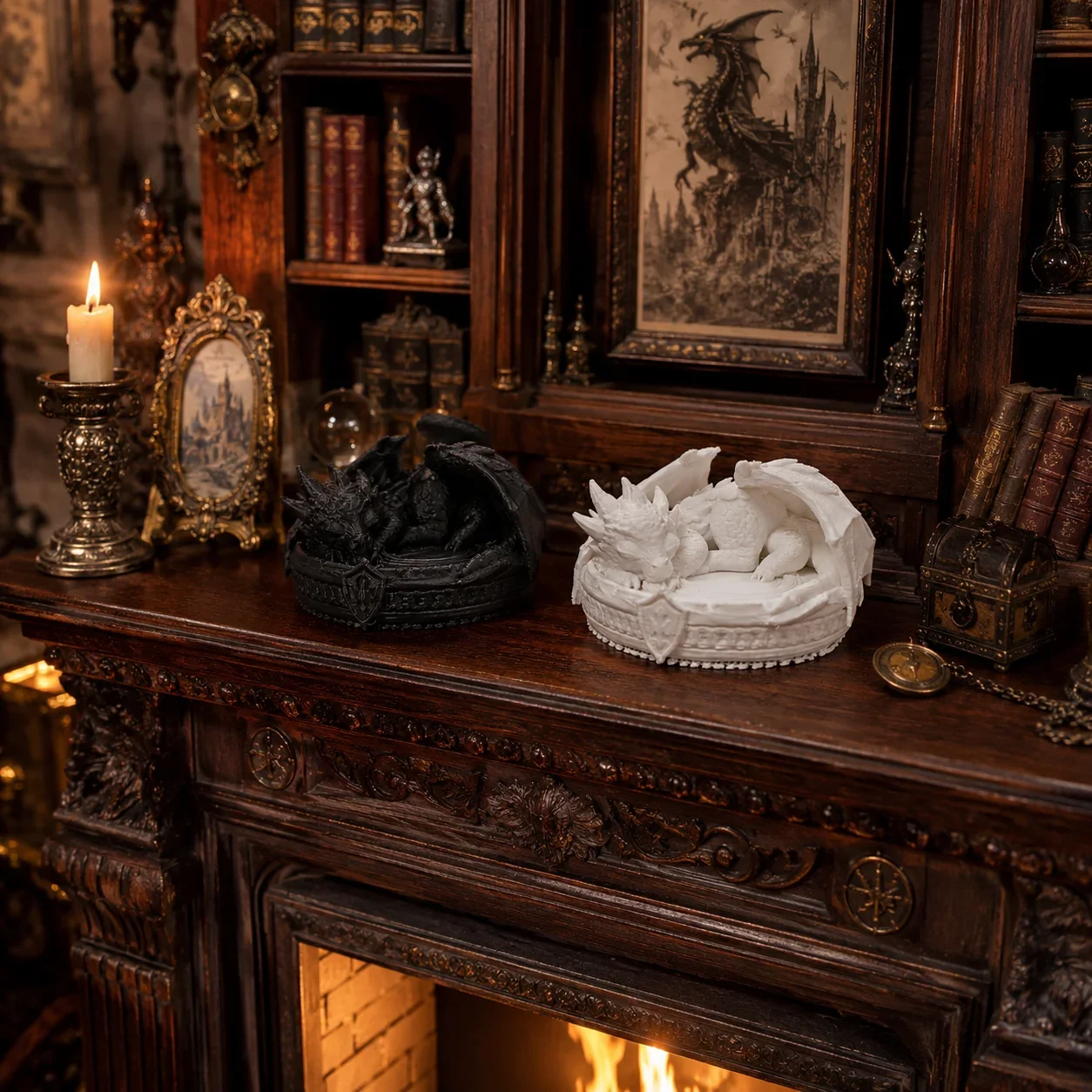 Mini Sleeping Dragon Figurine, A Decorative Item for Tabletop and Bookshelf Scenes, A Collectible for Miniature Enthusiasts