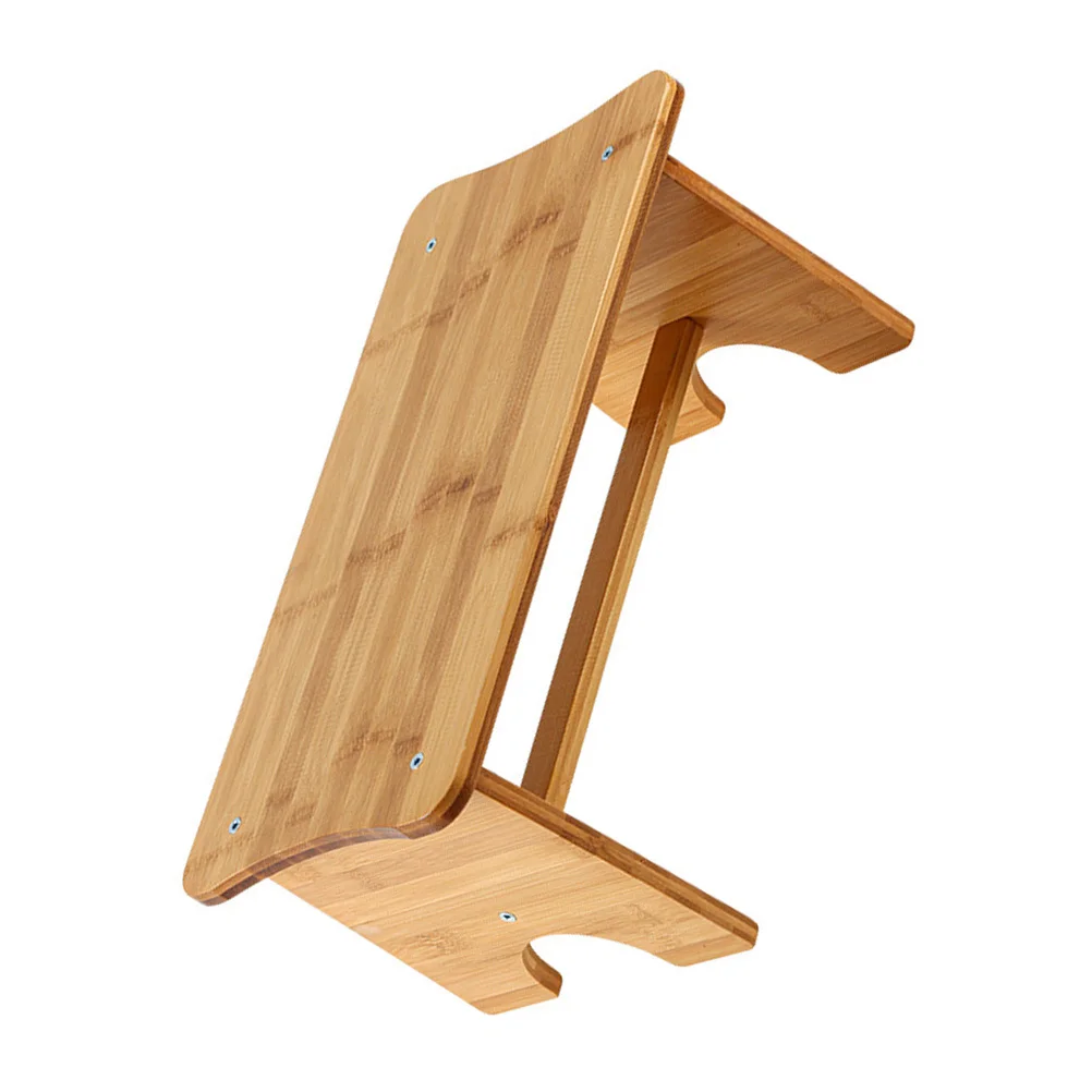 

Rectangular Wooden Small Step Stool Non-Slip Footstool for Bathroom Toilet Sitting Stepping Stable Load Bearing Stool