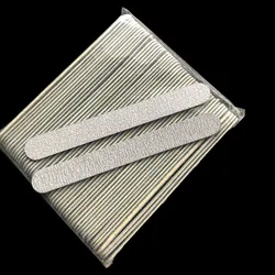 50 pcs  Wooden Nail File 100/180 180/240  Zebra Wood Emery Board  Nail File  Manicure Tool