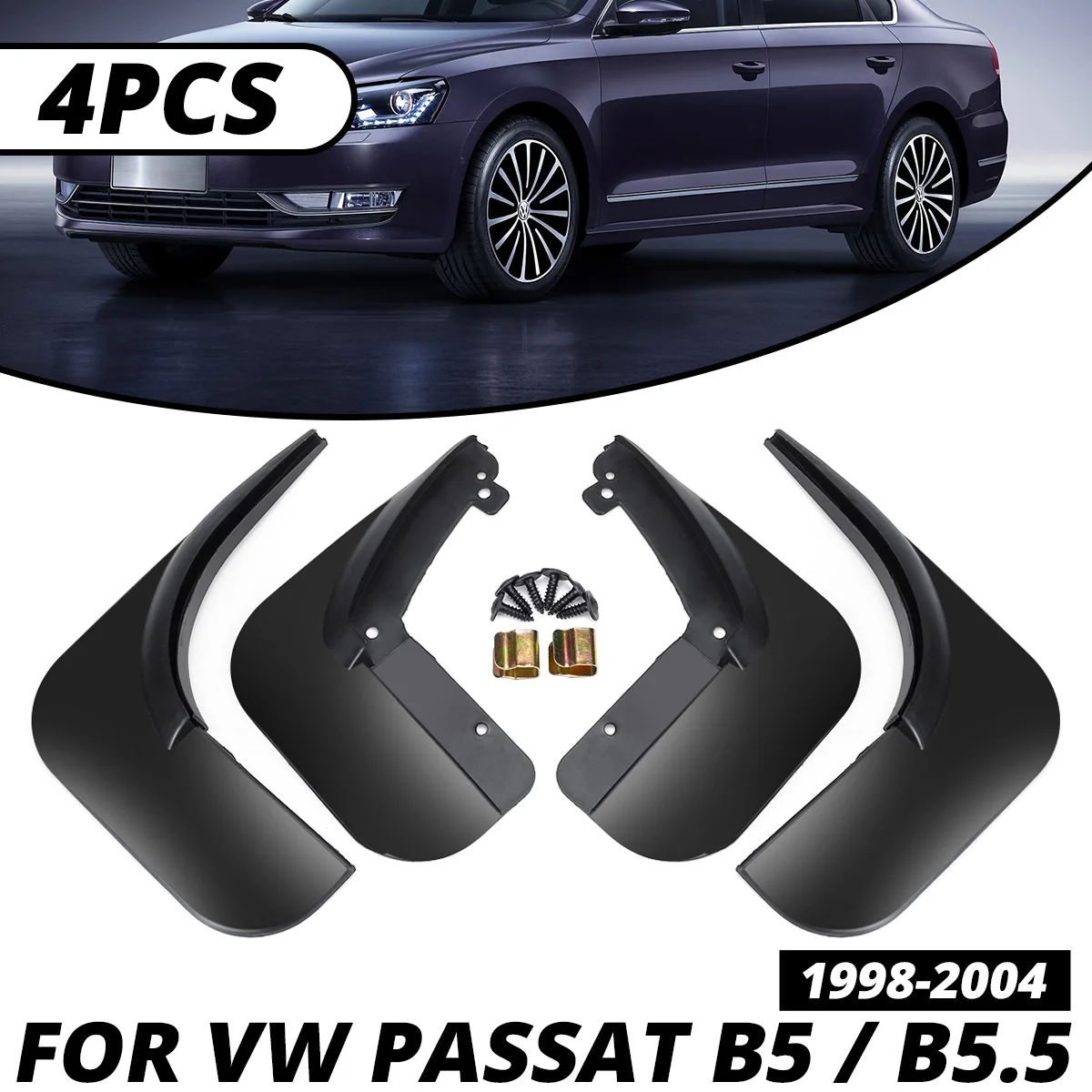 

4Pcs Mud Flaps For VW Passat B5 / B5.5 1998 1999 2000 2001 2002 2003 2004 Mudflaps Splash Guards Front Rear Mud Flap Mudguards