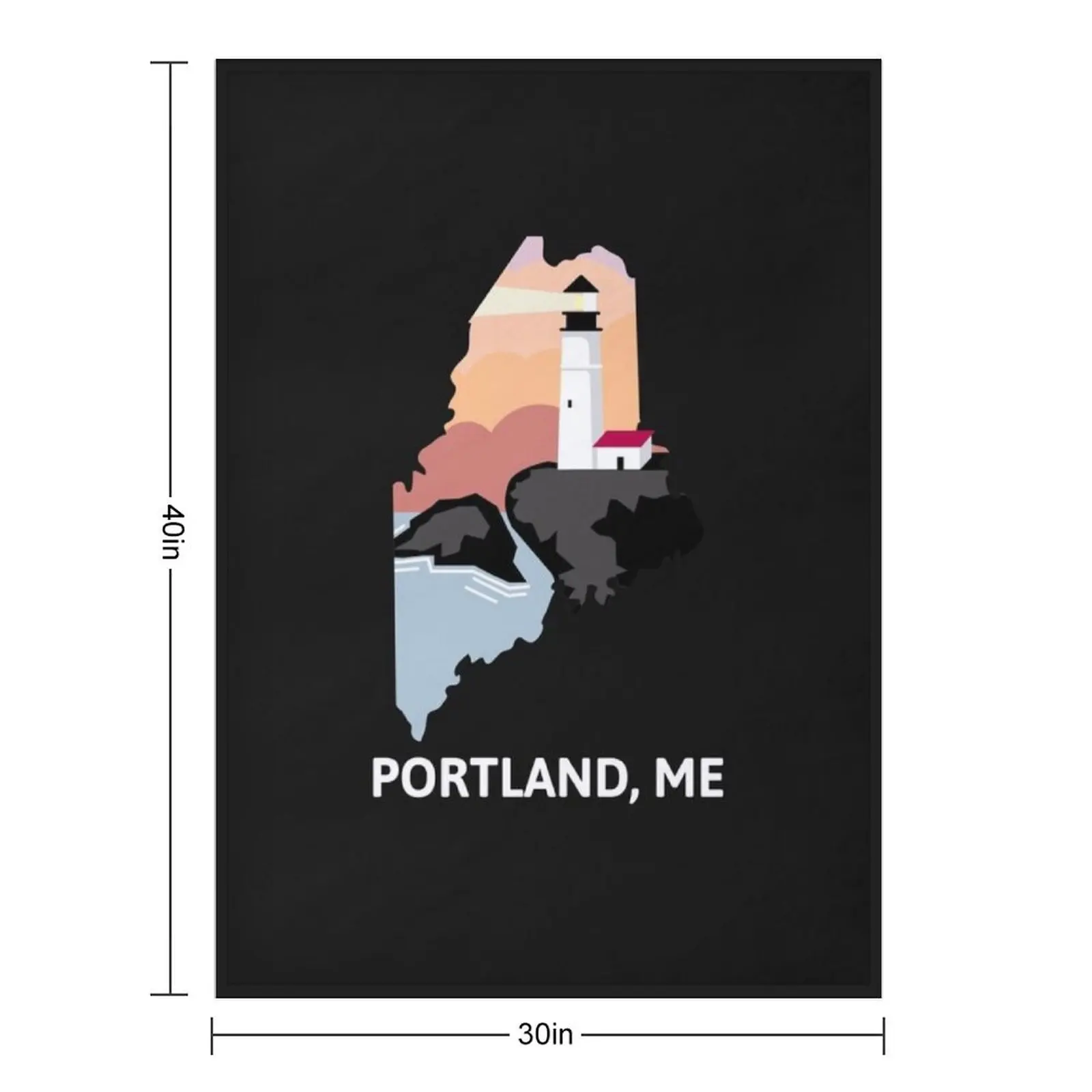 Portland, ME Throw Blanket Decorative Sofas funny gift Soft Big Sofa Blankets 2
