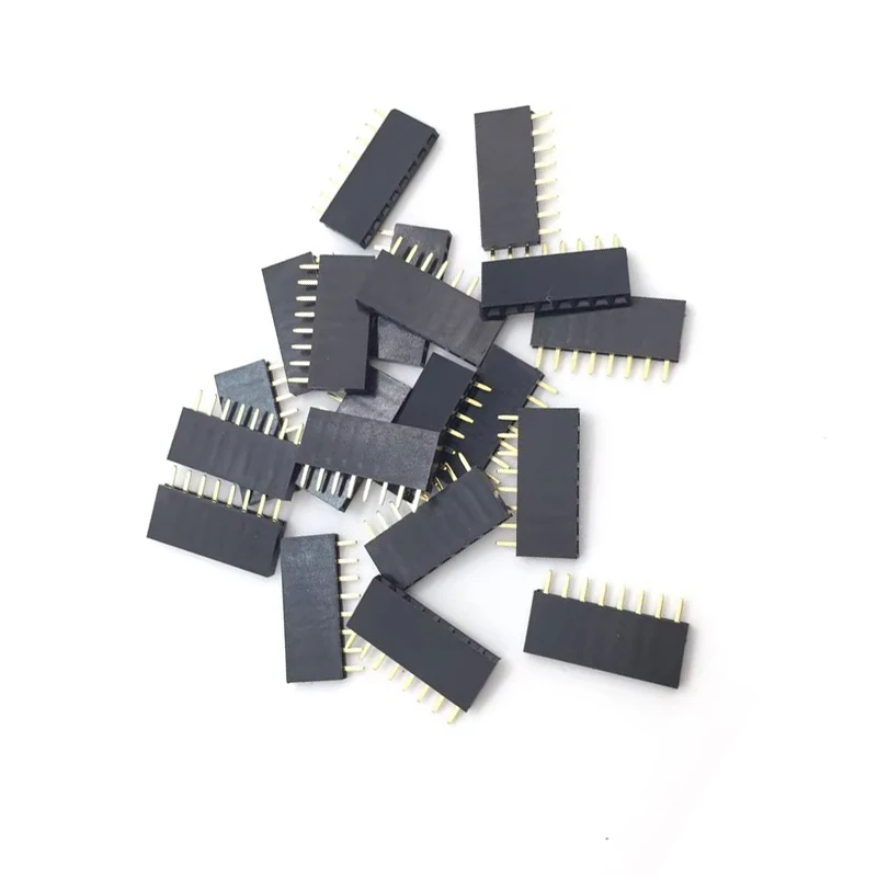 10PCS 1x8 Single Row 8 Pins PCB Socket Female Header 2.54MM 1*8P