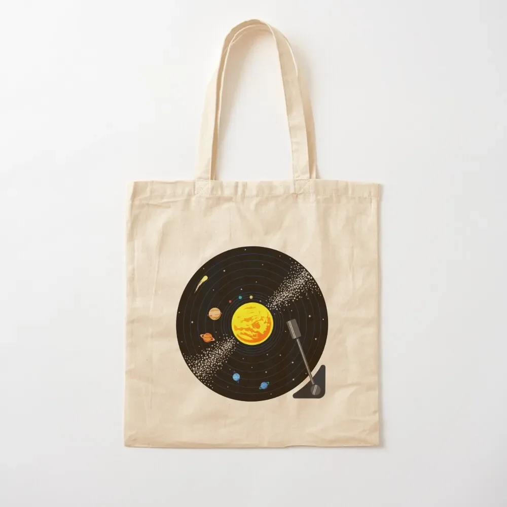 

Solar System Vinyl Record Tote Bag shopping bag logo Women's beach bags Women's shopper bag Canvas stote