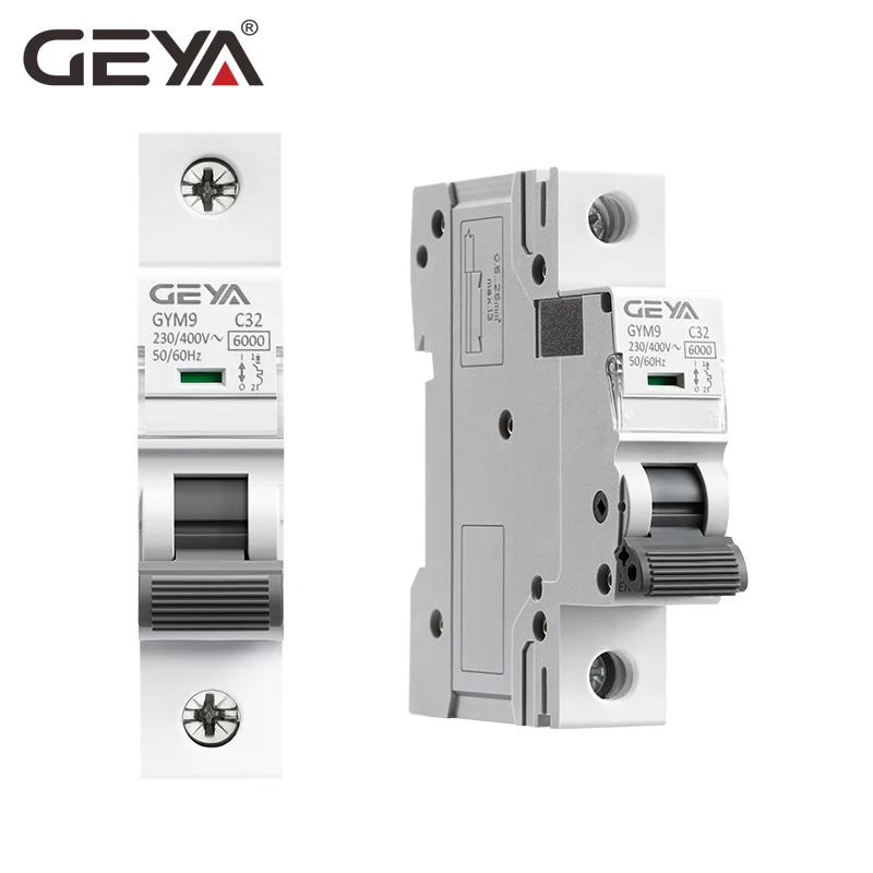 GEYA GYM9 6KA MCB 1P 2P Din Rail Mini Circuit Breaker 230V 10A 16A 25A 40A 63A AC Type China MCB Factory