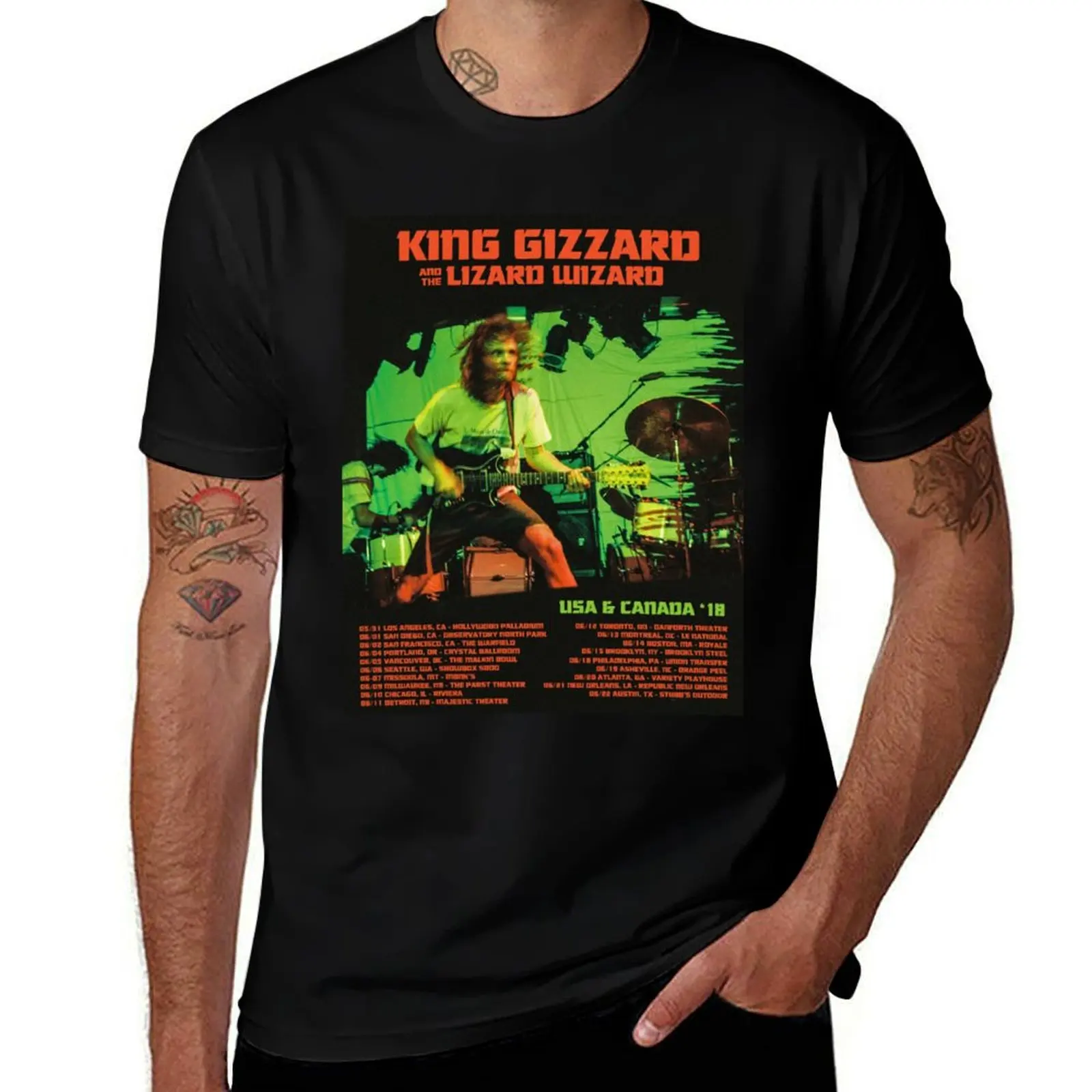 King Gizzard and the Lizard Wizard tour Poster T-Shirt Construction Work Tee Shirt T-Shirt