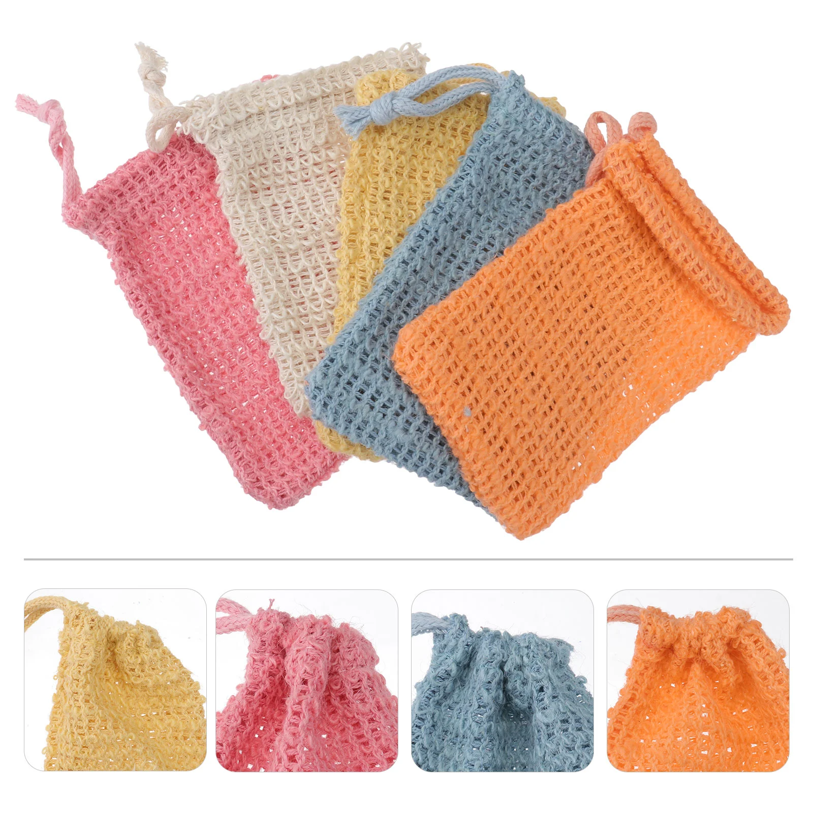 5Pcs Cotton Linen Soap Soap for Pouches Foaming Storage Foaming Soap Shower Soap Tools