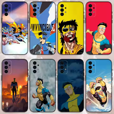 I-Invincible-Cartoon Phone Case For Samsung Galaxy A13,A21s,A22,A31,A32,A52,A53,A71,A80,Soft Black Shell