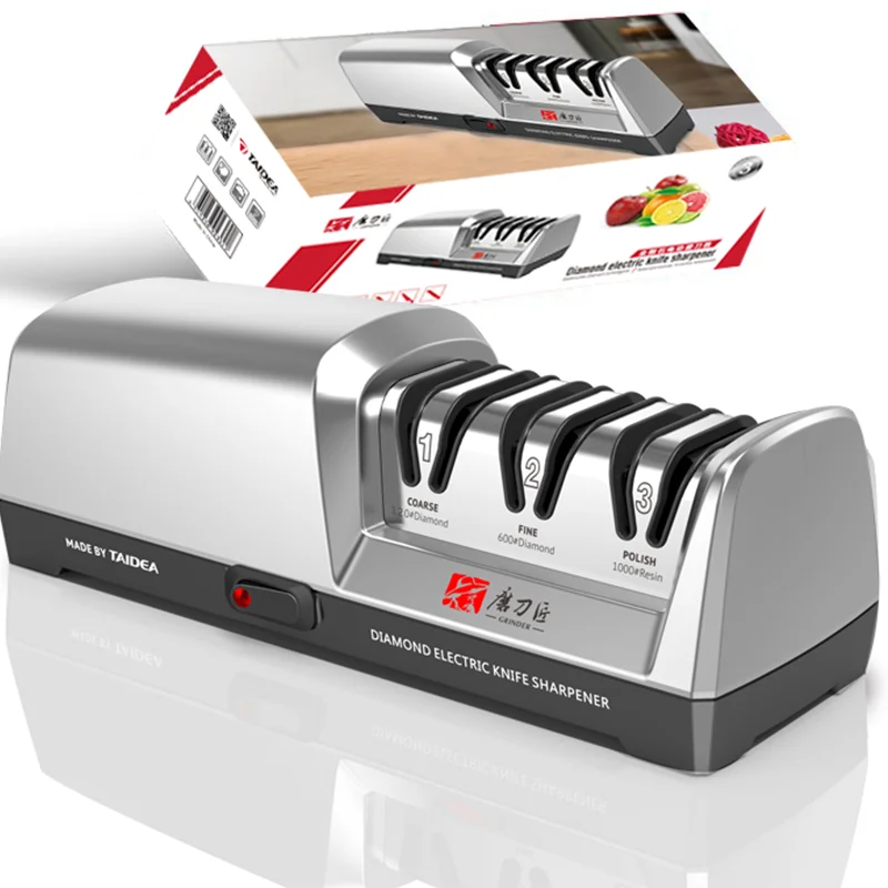 TAIDEA Professional Electric Knife Sharpener - 3-Stage System, Restore and Polish Blades Effortlessly Kitchen Sharpener