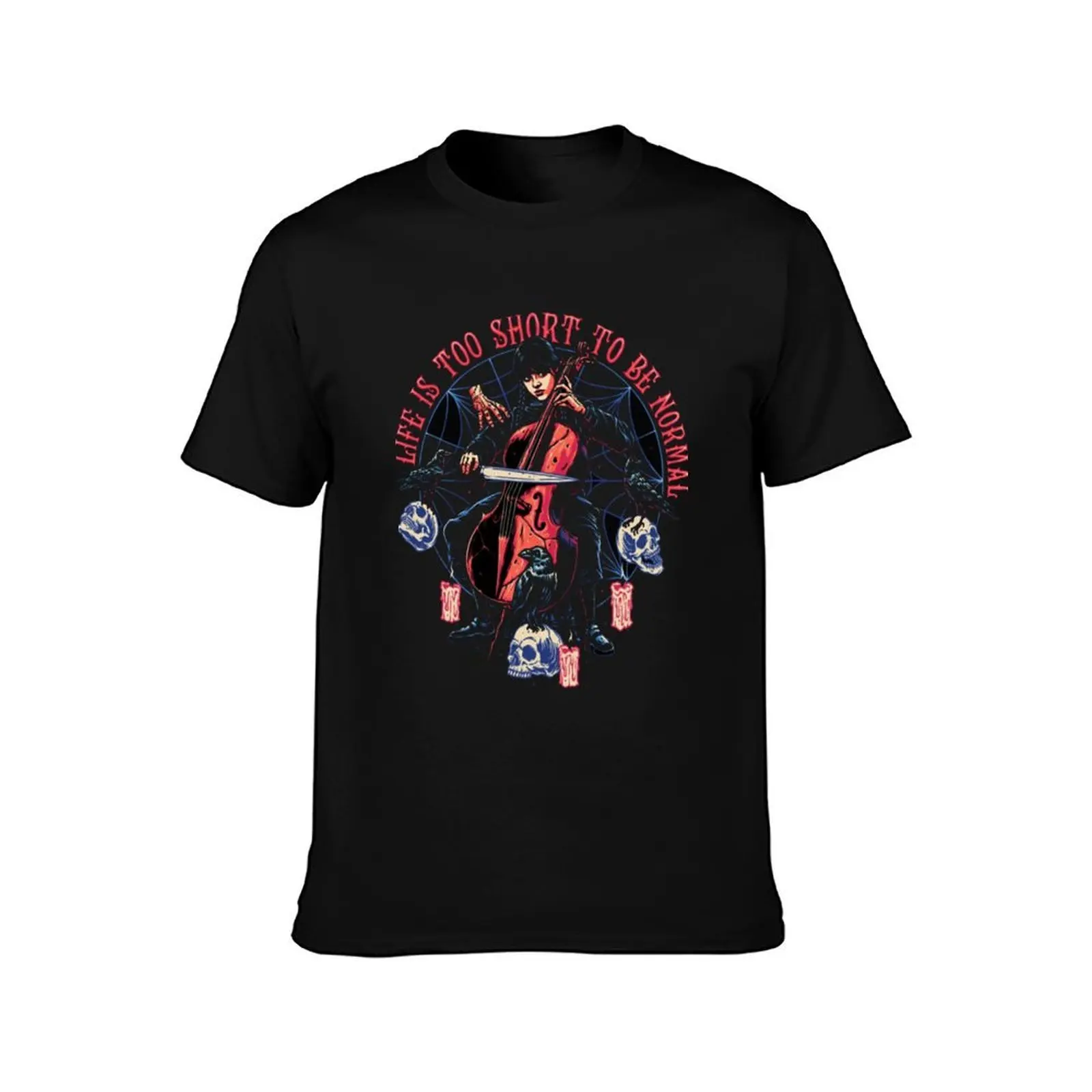 Playing the Cello T-Shirt, Summer Casual Cotton Tee, Oversized Streetwear Tops, Vintage Graphic Print, Loose Fit Short Sleeve