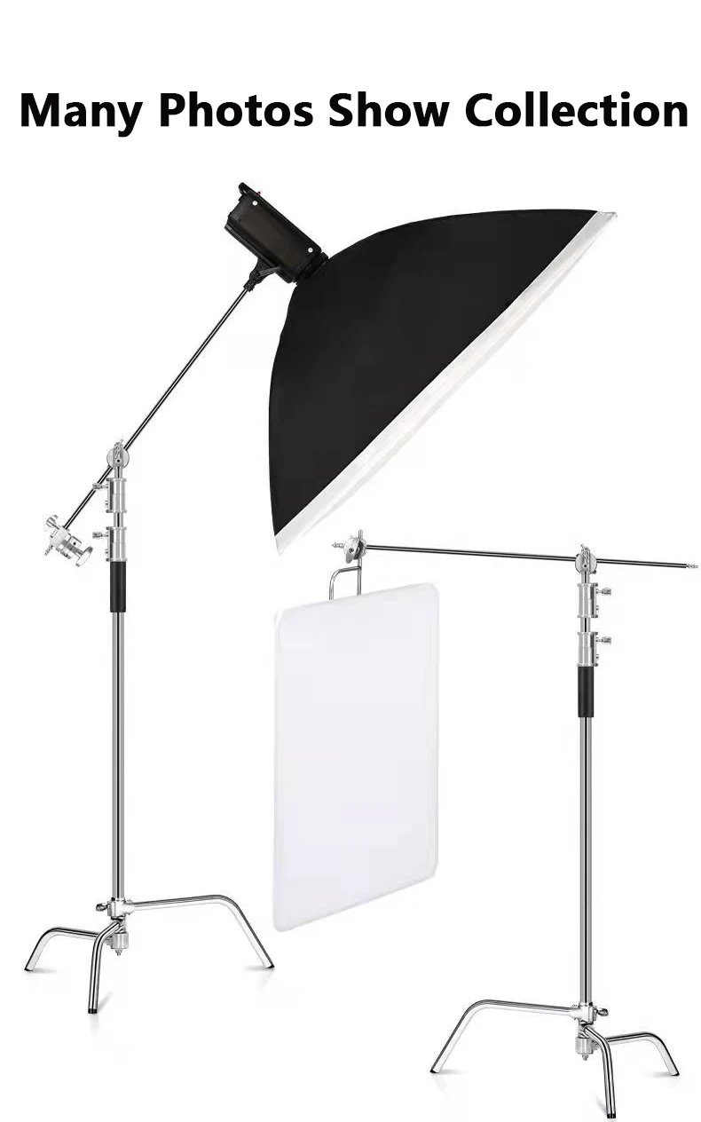 المهنية الثقيلة اطلاق النار ترايبود مصباح ليد حامل قبضة طقم أذرع تبريد C حامل سرقة ضوء ترايبود 11.5 قدم ضوء حامل LT-330SS