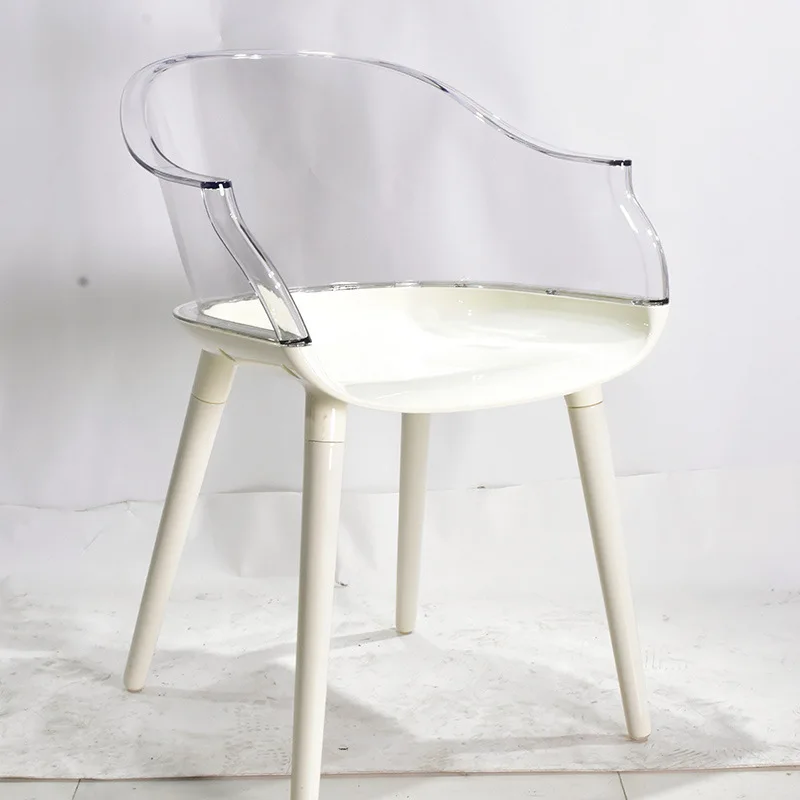 Nordic transparent chair ghost back chair acrylic dining chair casual creative plastic chair crystal chair