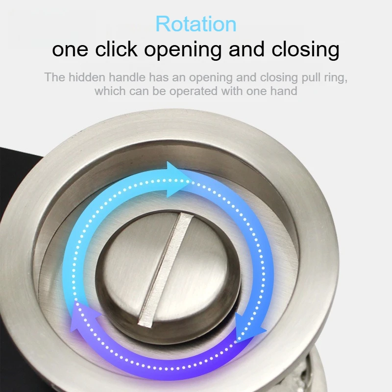 Multi Color Optional Twist Switch Single Hook Movable Door Lock Circular Keyless Zinc Alloy With Knob Sliding Door Lock
