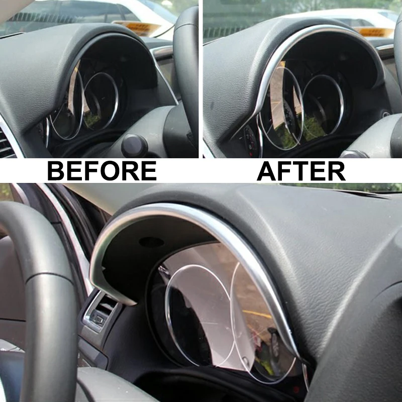 For Mazda Cx-5 Cx5 KE 2012 2013 2014 2015 2016 Chrome Interior Instrument Dashboard Panel Trim Cover Bezel Strip Molding Garnish