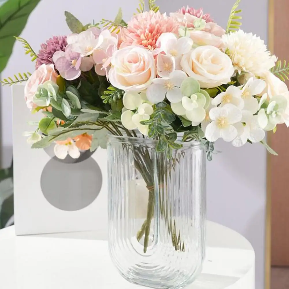 Easy-care Artificial Flower Bouquet Realistic Artificial Flower Bouquet Vibrant Artificial Flower Bouquet for Home Office Decor