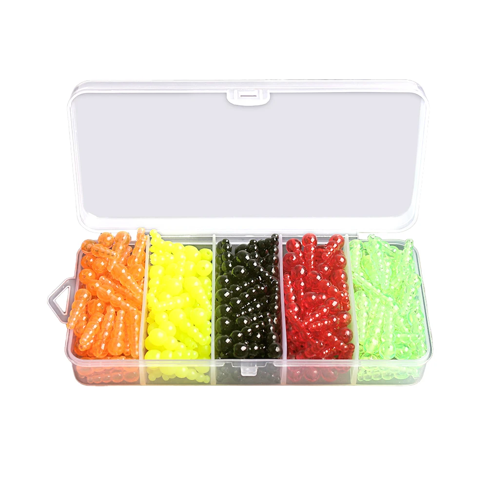 

250 шт., сложенные рыболовные бусины, встроенная спиннер, приманка для судака, пластиковая рыболовная приманка из бисера для карпа, аксессуары для рыболовных снастей