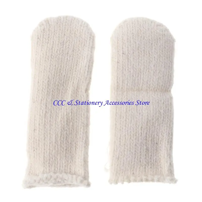 Q1JC Cotton Finger Guards Cots Avoid for Protection Prints Clean Polish Craft Tool 20