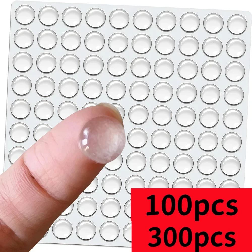 300/100 Stück Selbstklebende Transparente Türstopper Gummi-Dämpfer Puffer Schrank-Stoßdämpfer Silikon-Möbelpunkte Schutzpolster