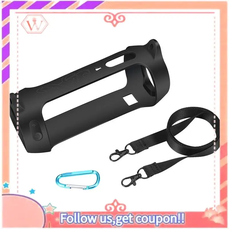 Aggiornato 2X per Pulse 4 Custodia protettiva in silicone Altoparlante Bluetooth portatile Guscio protettivo in silicone con tracolla