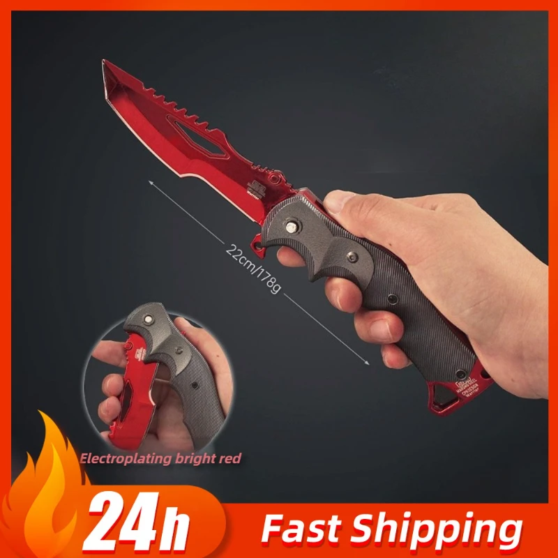 8,66 in Arena Breakout Peripherie Red Kite Feld Training Messer Zusammenklappbare Waffe Modell Spiel Prop Junge Spielzeug Desktop Ornament Geschenk