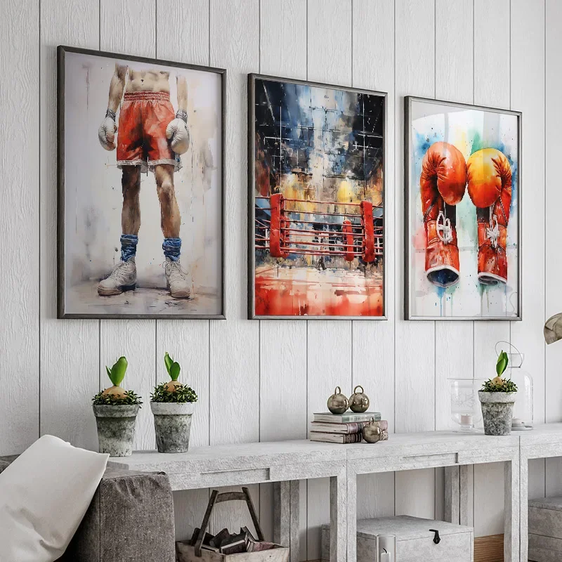 

Boxing Gloves Champion Sports Fans Gift Quote Wall Art Canvas Painting Nordic Posters And Print Wall Pictures Teen Bedroom Decor