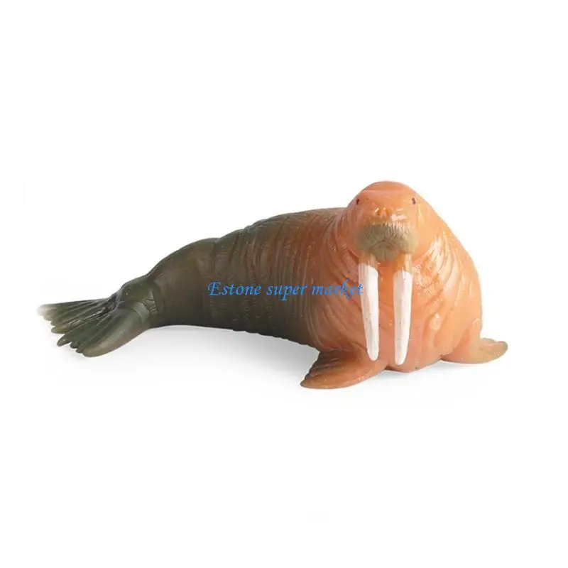 090B Kids Interactive Puzzle Toy Pinch Realistic Ocean Animal Bright Color Relieve Stress Portable Soft