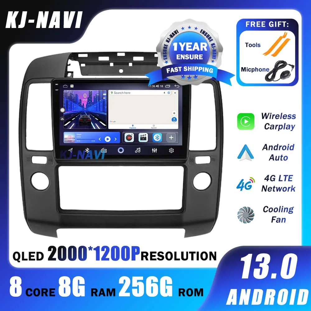 

Автомагнитола на Android 13, видеоплеер для Nissan Navara 3 D40 2004-2010, навигация GPS, Авторадио с сенсорным экраном, аудио