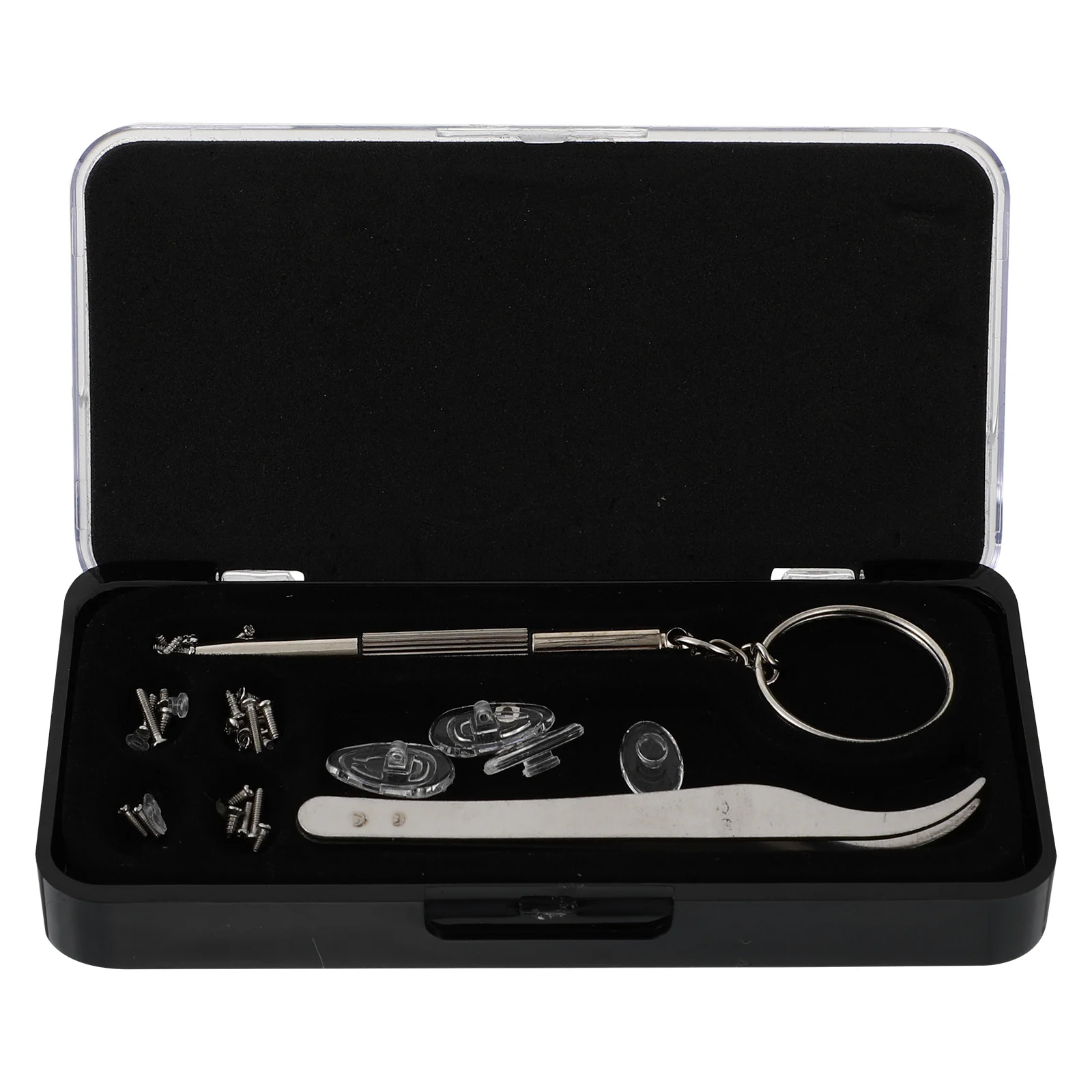 

1Set Eyeglass Repair Screwdriver Kit Tiny Screw Glasses Repair Tools Nose Pads Tweezers for Sunglasses Electronics