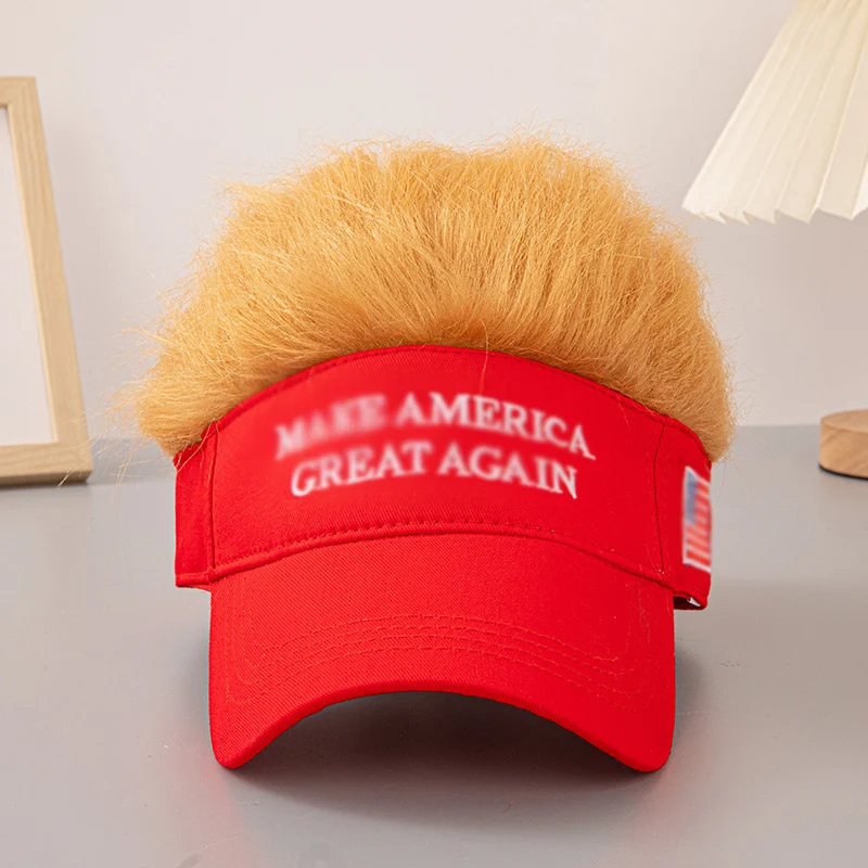 2024 Trends Fashion US Wig Hat Baseball Cap Duck Tongue Cap Wide Brim Red Embroidered Hat Boys Golf Cap