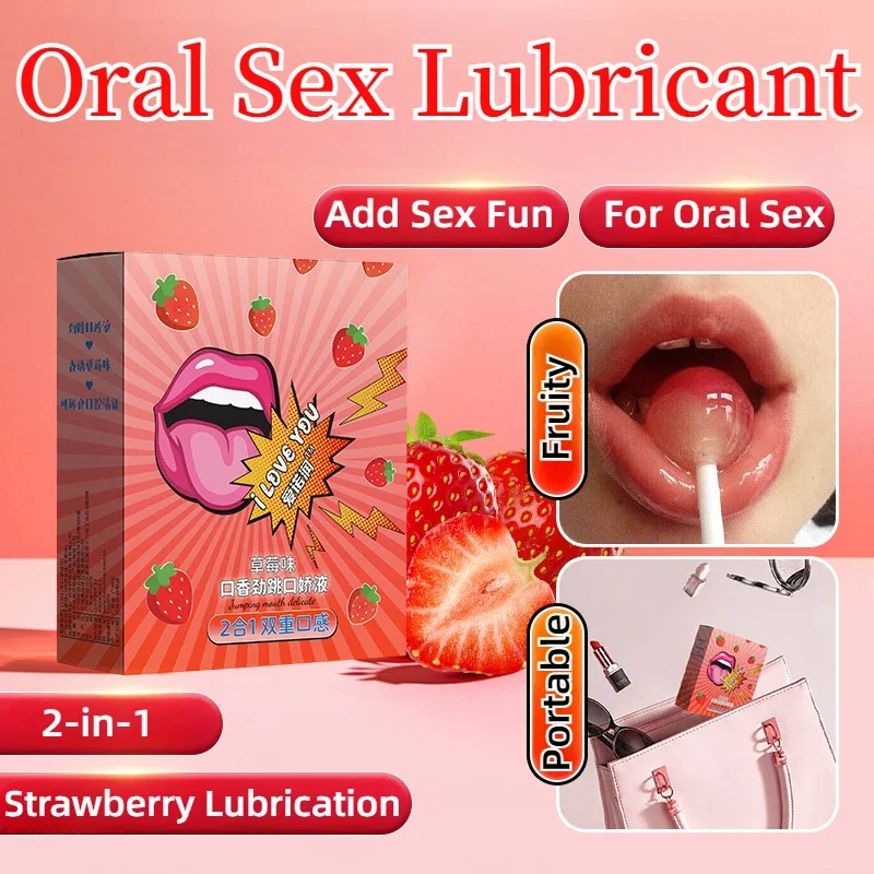 Lubrifiant fruité 2 en 1, fraise, ananas, liquide lubrifiant sexuel léchant, flirt pour adulte, Couple sexuel, lubrifiant stimulant