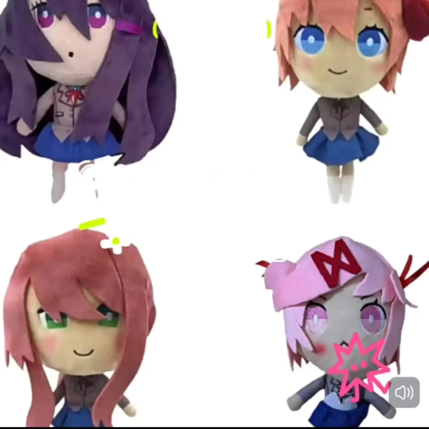 ドキドキ文芸部 DDLC ぬいぐるみ サヨリ ユリ ナツキ モニカ ソフト