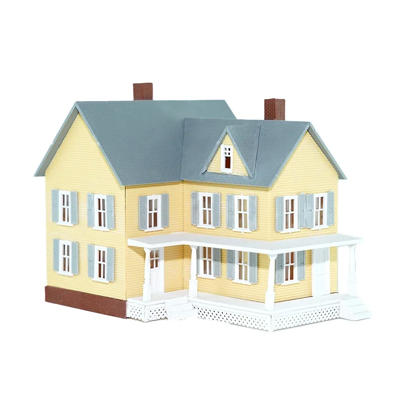 1szt 1:87 Ho N Scale Model House Style Hotel Model Scale ABS Kit Building Plastic AssembleMaterial Diorama Train Railway Layout