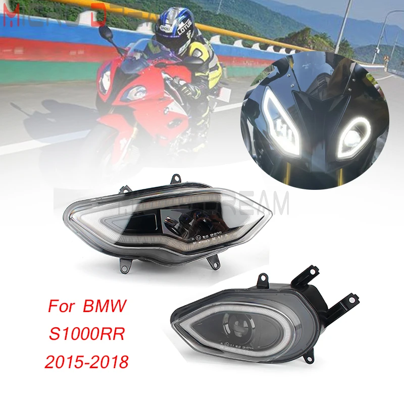 

For BMW S1000RR S1000 S 1000RR S 1000 RR 2015-2018 Front Headlight Motorcycle Head Light Headlamp Hi Lo Beams DRL Light E4 Mark