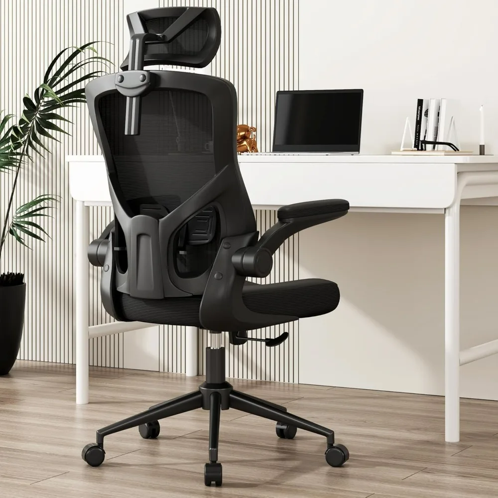 

Ergonomic Mesh Desk Chair, High Back Computer Chair- Adjustable Headrest with Flip-Up Arms, Lumbar Support, Swivel Executive