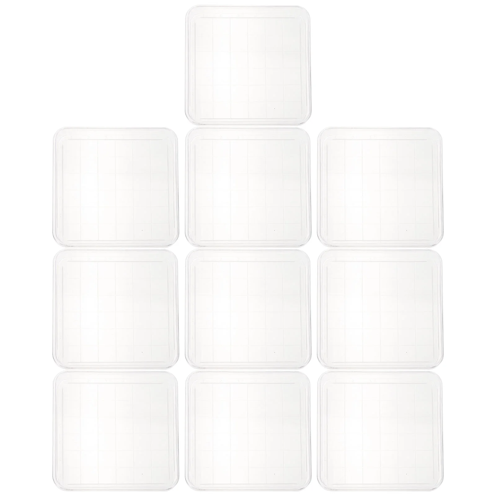 10 Pcs Square Petri Dish Lab Cuvette Laboratory Dishes with Lids Plastic Culture Plate