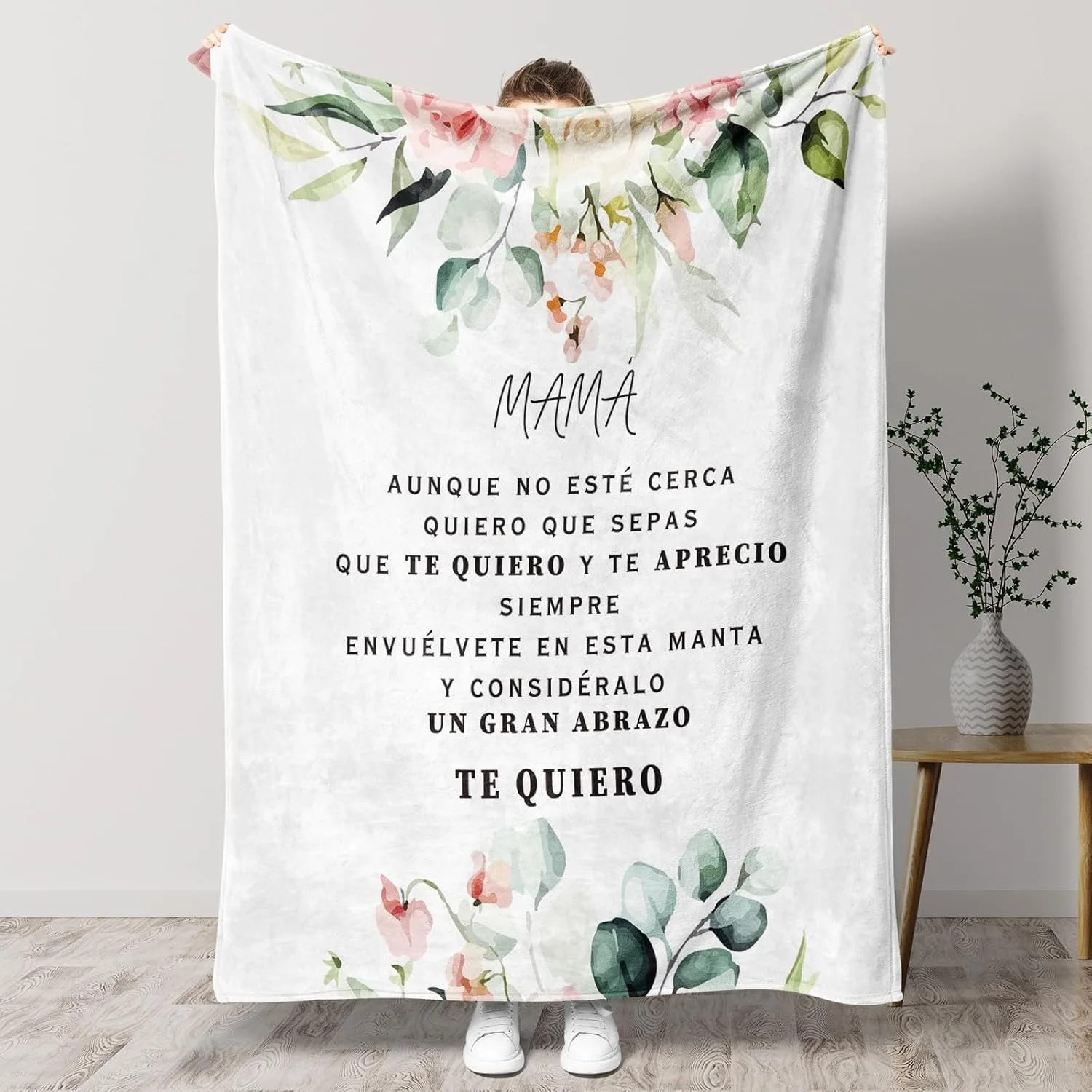 Perfect Gifts Blanket from Daughter Son for Mother's Day Birthday Anniversary for Mom Spanish Soft Flannel Throw thin Blankets