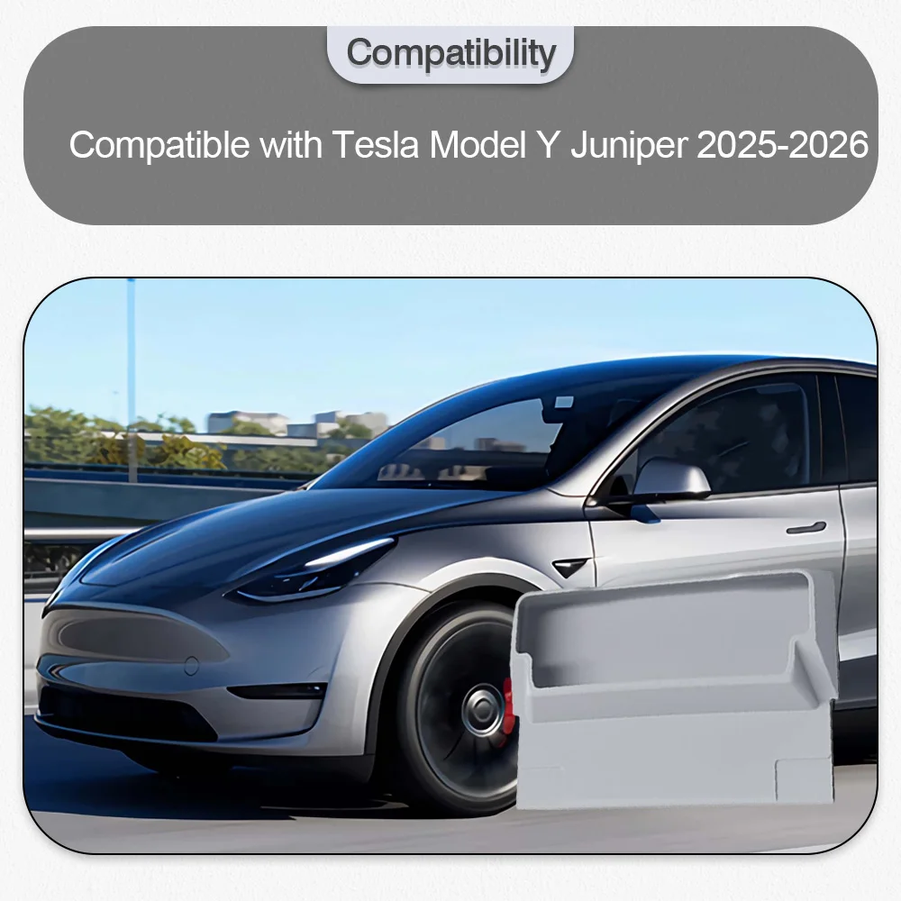 

For Tesla Model Y Juniper 2025-2026 Black White Grey Car Central Armrest Storage Box Central control glasses storage Organizer