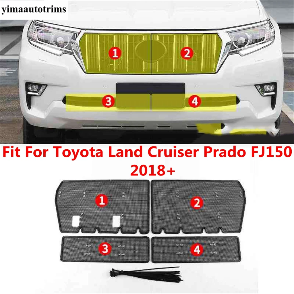 

Car Front Grille Insert Net Insect Screening Mesh Cover Kit Trim Accessories For Toyota Land Cruiser Prado FJ150 2018 - 2020