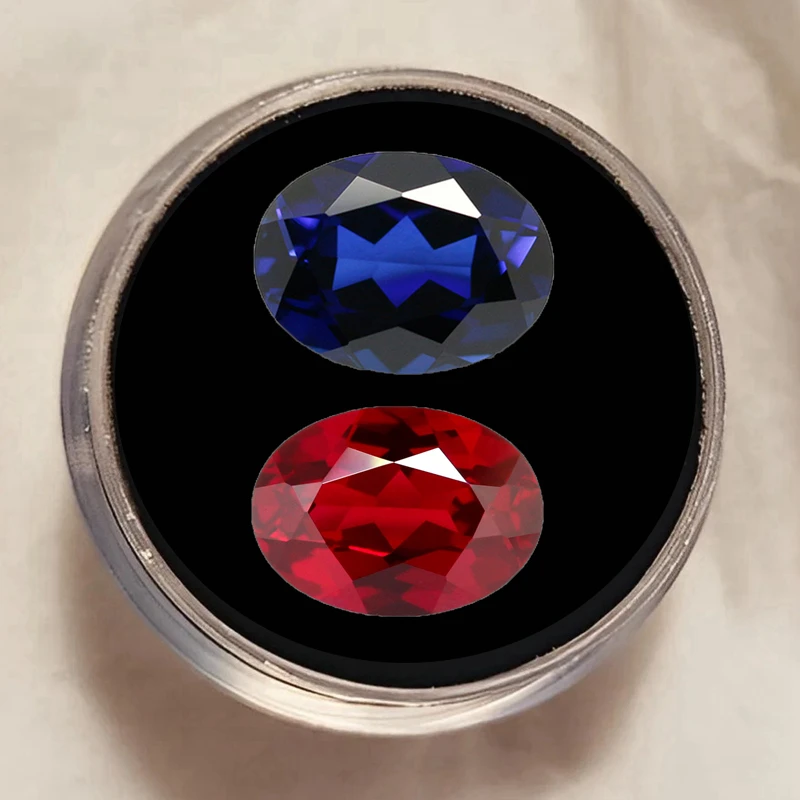 

2 PCS/Set Ruby Sapphire Natural Cutting Oval Faceted Cut VVS Loose Gemstone For Charms Diy Jewelry Making Stone Diy Materials