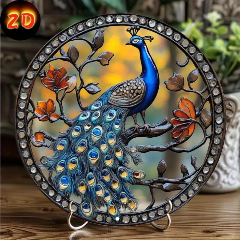 

Peacock-Themed Metal Wall Art, Perfect for Home & Garden Decor, Decorative Wall Poster, Perfect Gift for Friends & Family