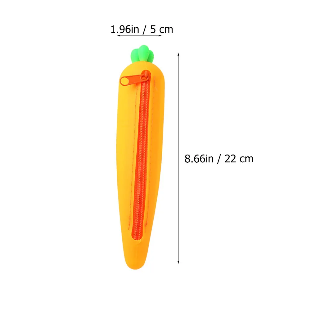 الجزرة قلم رصاص سيليكون سيليكون القرطاسية حقيبة أدوات مكتبية مقاوم للماء طالب المنظم حقيبة للتخزين للمدرسة هدية