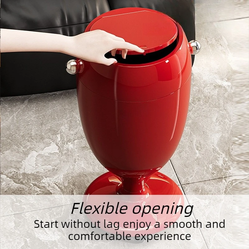 Luxury Trash Can Large Capacity Wastebasket Kitchen Garbage Recycle Bin Toilet Cleaning Waste Bins Household Dustbin with Wheels
